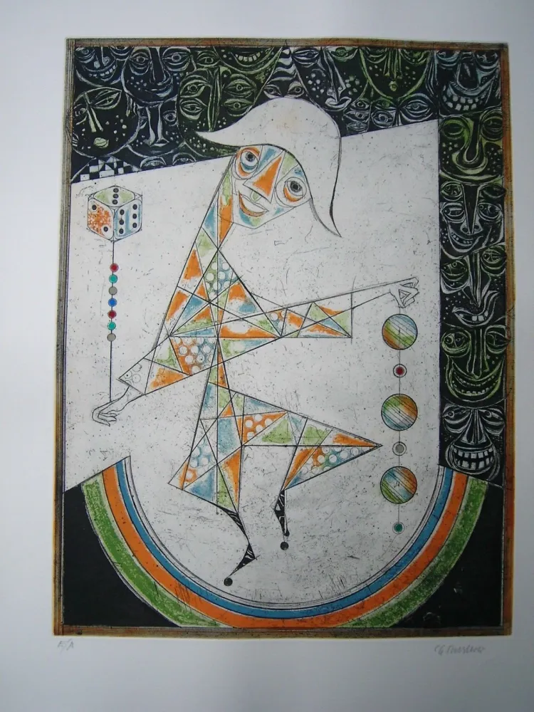 Etching And Aquatint Finsterer - Charlatan (Gaukler)