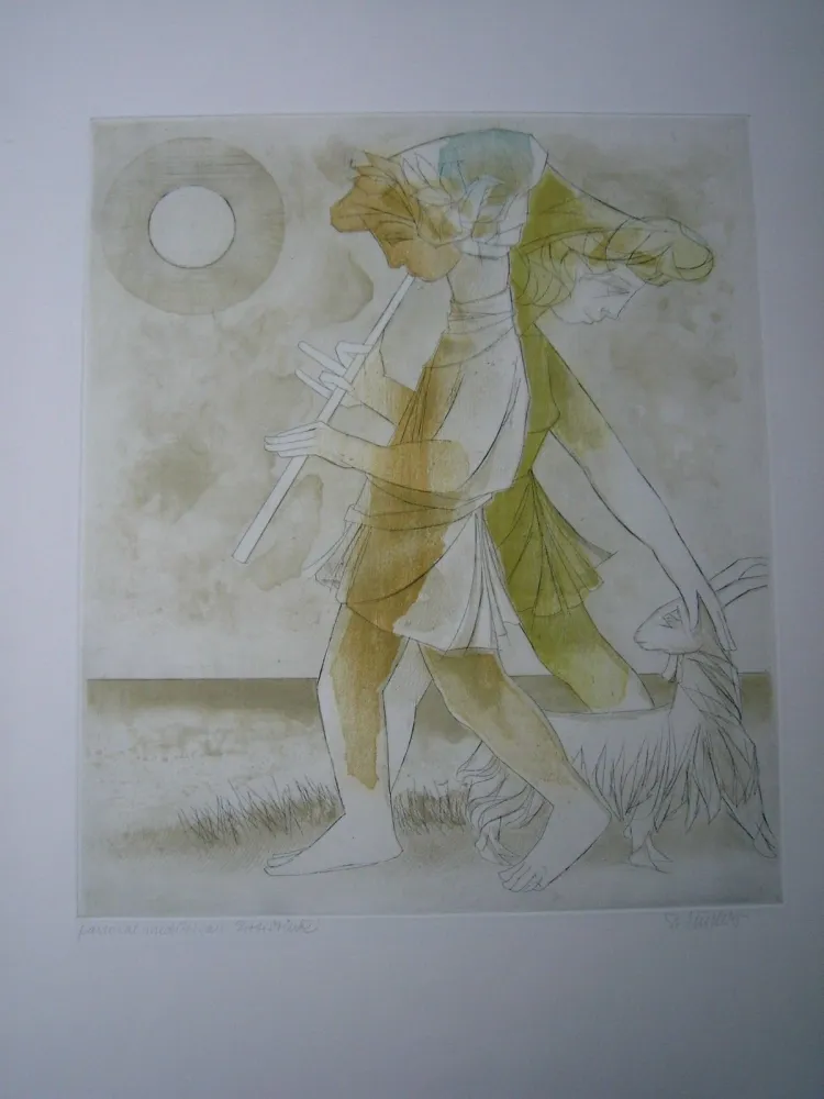 Etching And Aquatint Finsterer - Pastoral-mediterran I