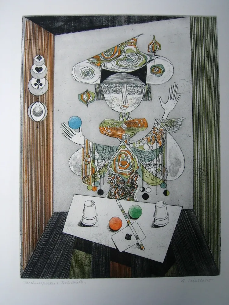 Etching And Aquatint Finsterer - Taschenspieler