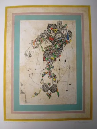 Etching And Aquatint Finsterer - Traum der alten Dame