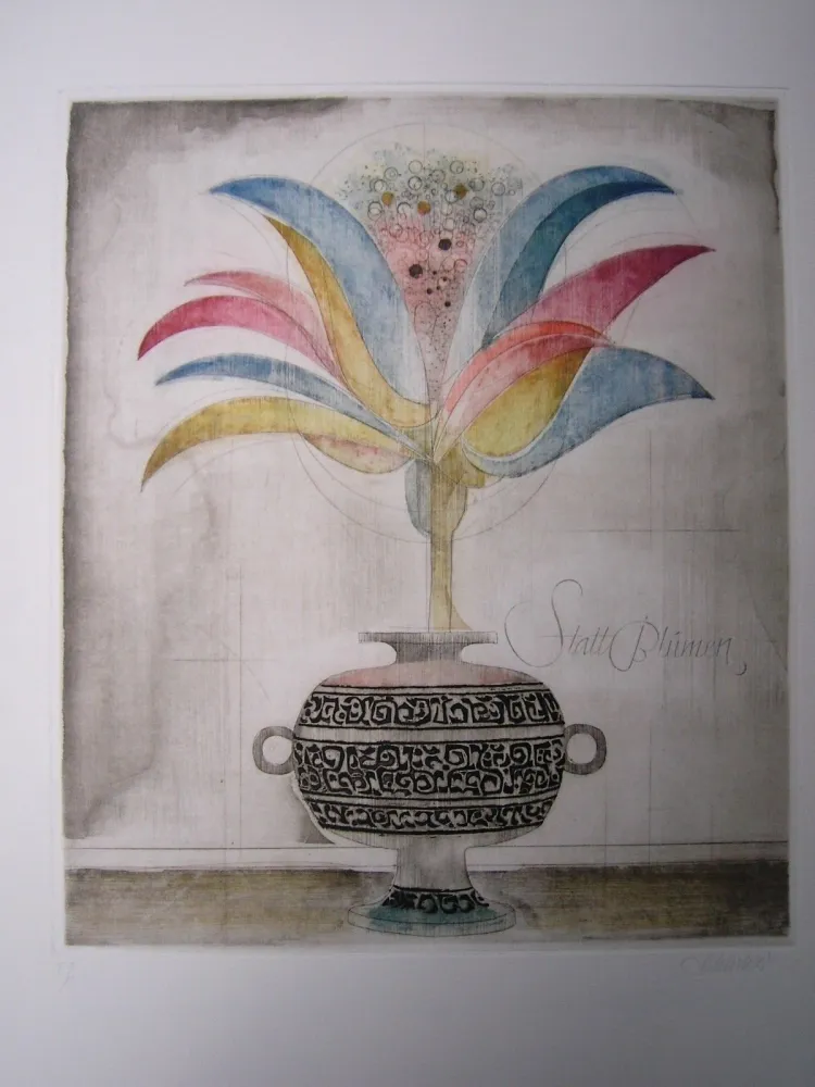 Etching And Aquatint Finsterer - Wunderblume