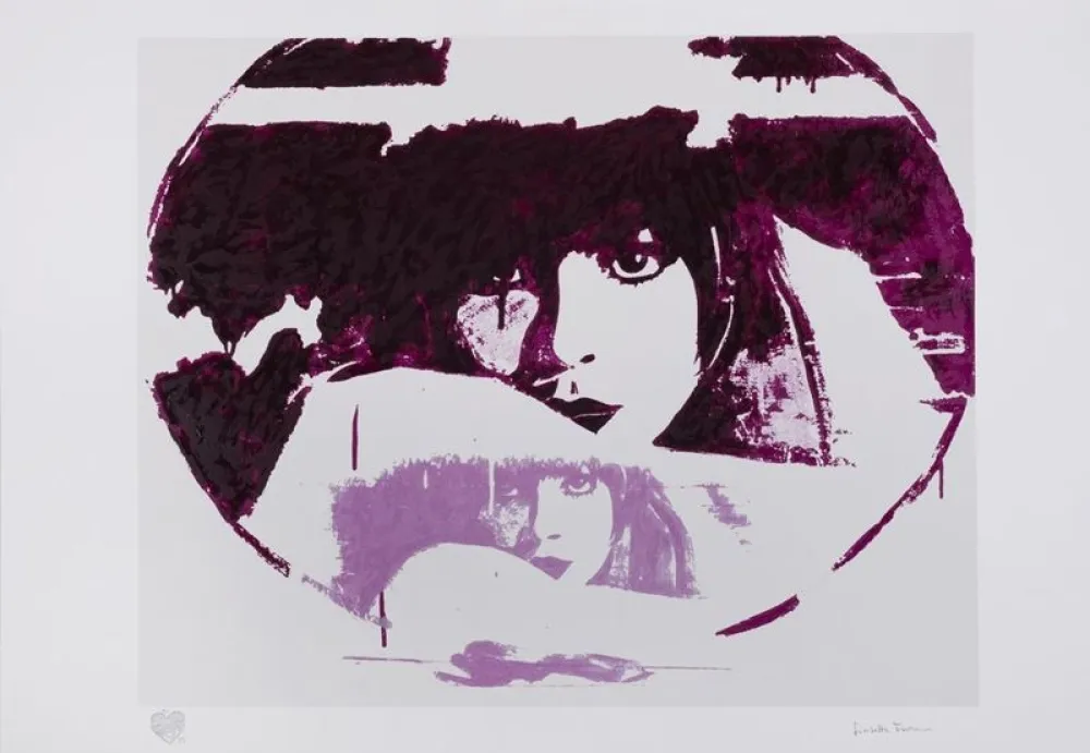 Screenprint Fioroni - Doppio liberty, violet