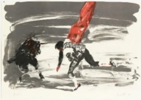 Lithograph Fischl - Corrida 2