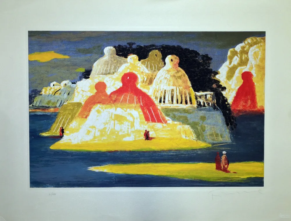 Engraving Fiume - Isola delle statue