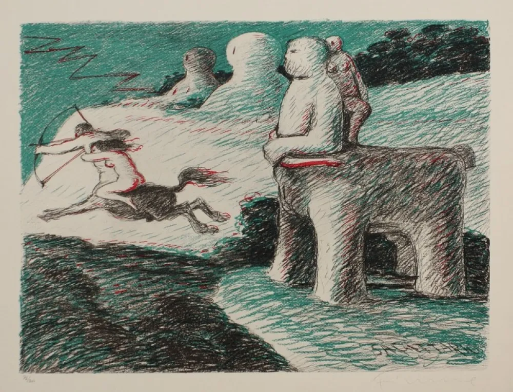 Lithograph Fiume - SAGGITARIO