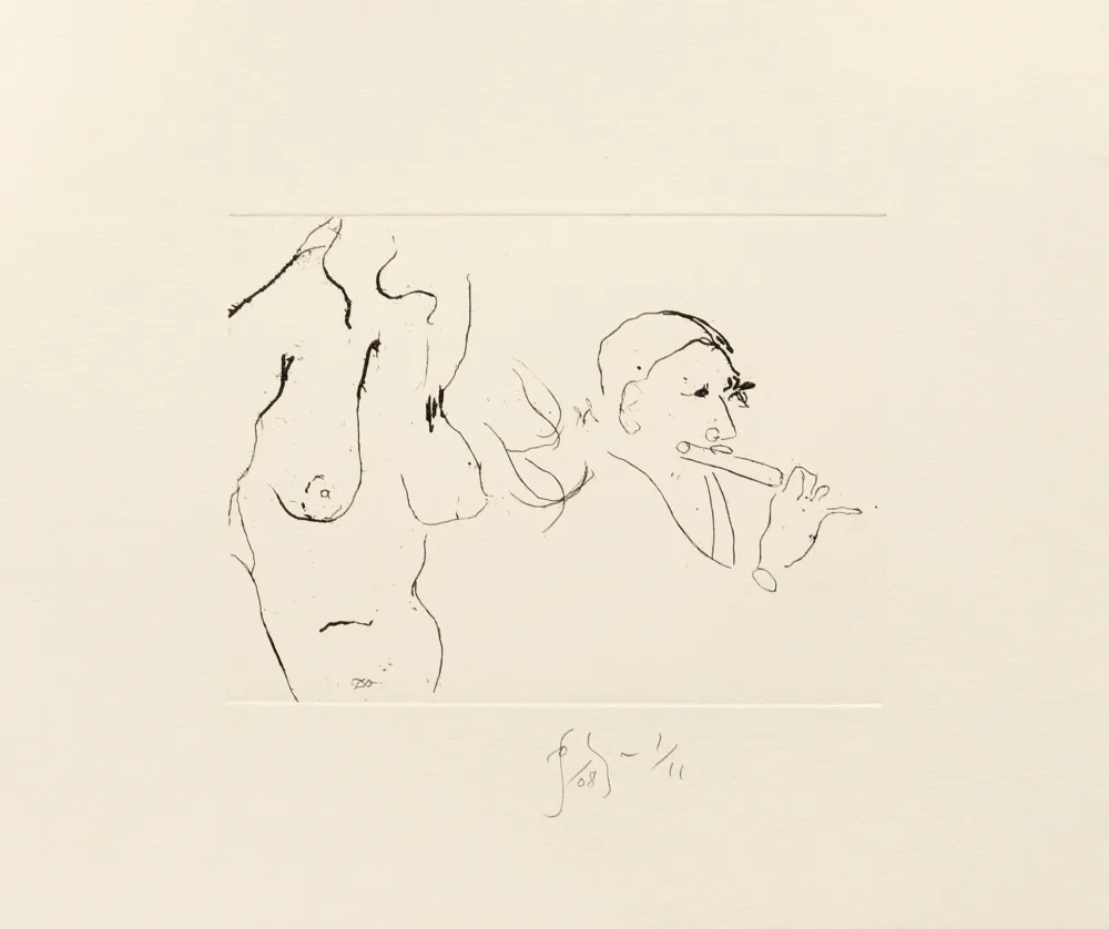Etching Flanagan - Jessica & flutist