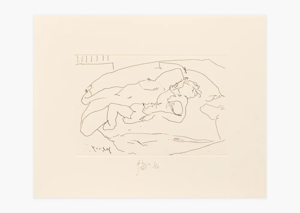 Etching Flanagan - Mother with suckling child