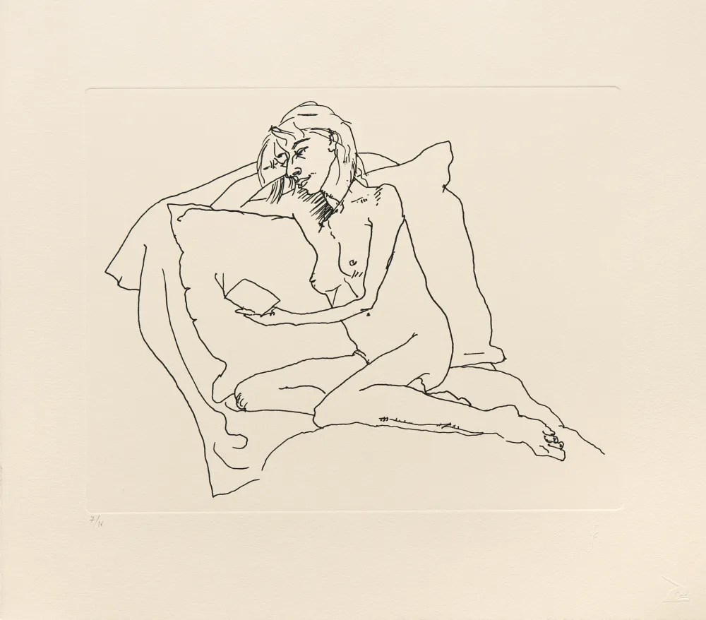 Etching Flanagan - Woman reading