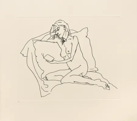 Etching Flanagan - Woman reading