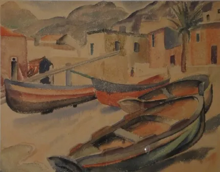 No Technical Fleischmann - (Fischerboote am Strand eines Ortes am Mittelmeer)