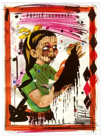 Lithograph Flores - Fofilé (Boucher)