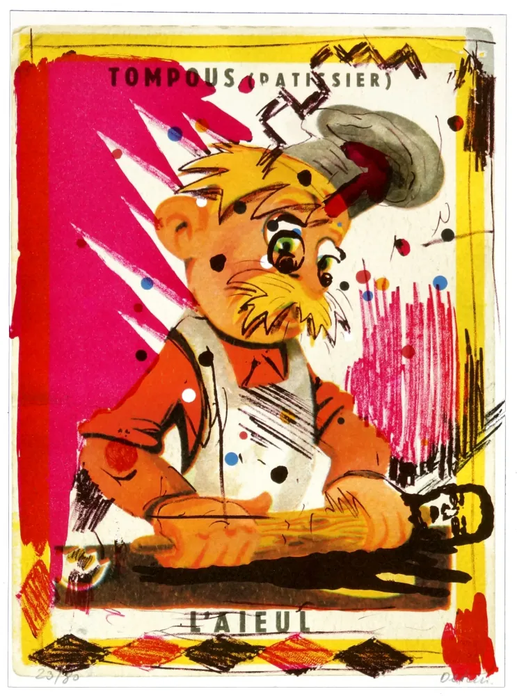 Lithograph Flores - Tompous (Patissier)