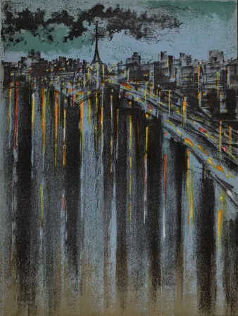 Lithograph Florsheim - La Seine à Paris, 1964.
