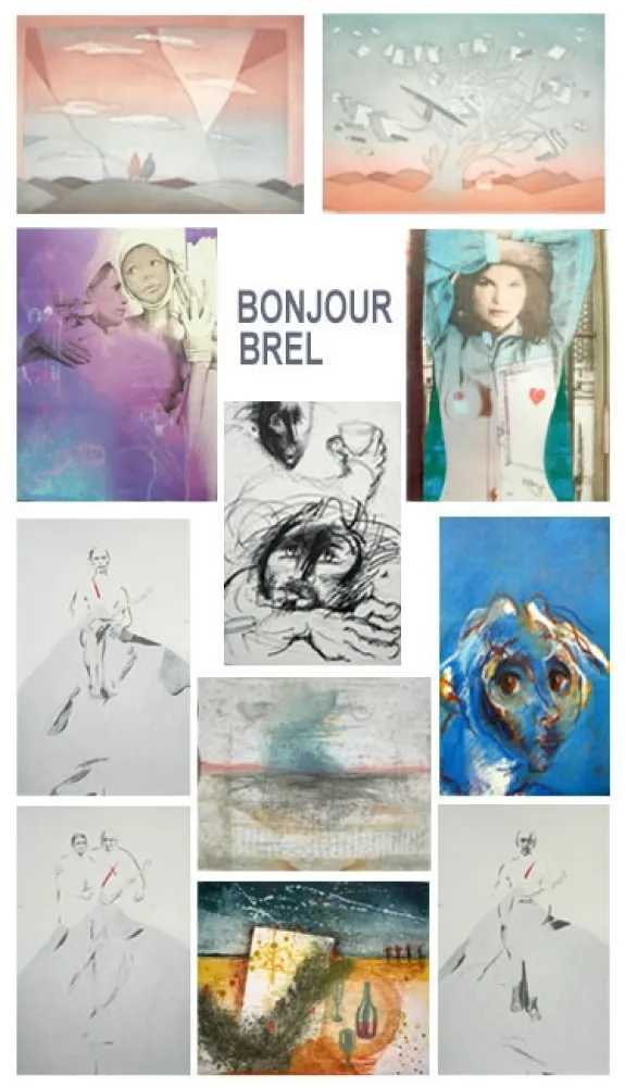 Etching And Aquatint Folon - Bonjour Brel (Suite)