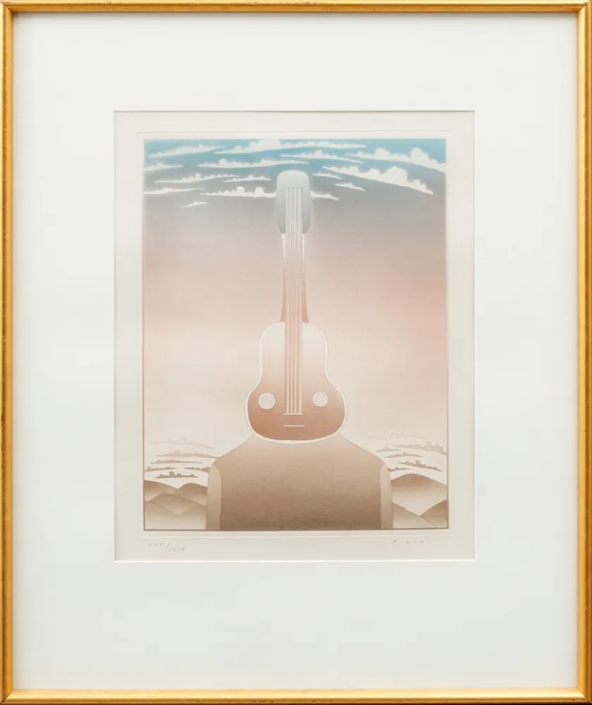 Etching And Aquatint Folon - La Musique