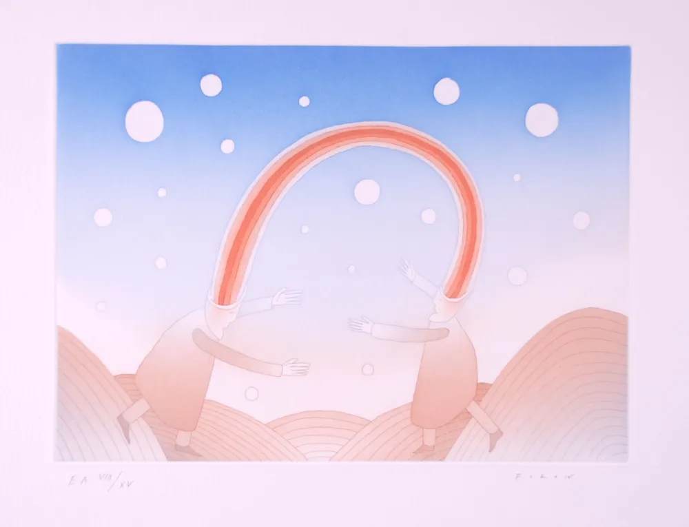 Etching And Aquatint Folon - La Rencontre - The Meeting