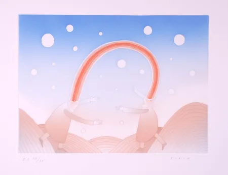 Etching And Aquatint Folon - La Rencontre - The Meeting