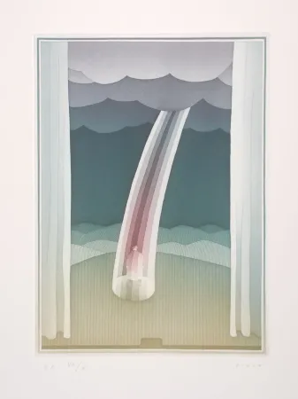 Etching And Aquatint Folon - La Scène