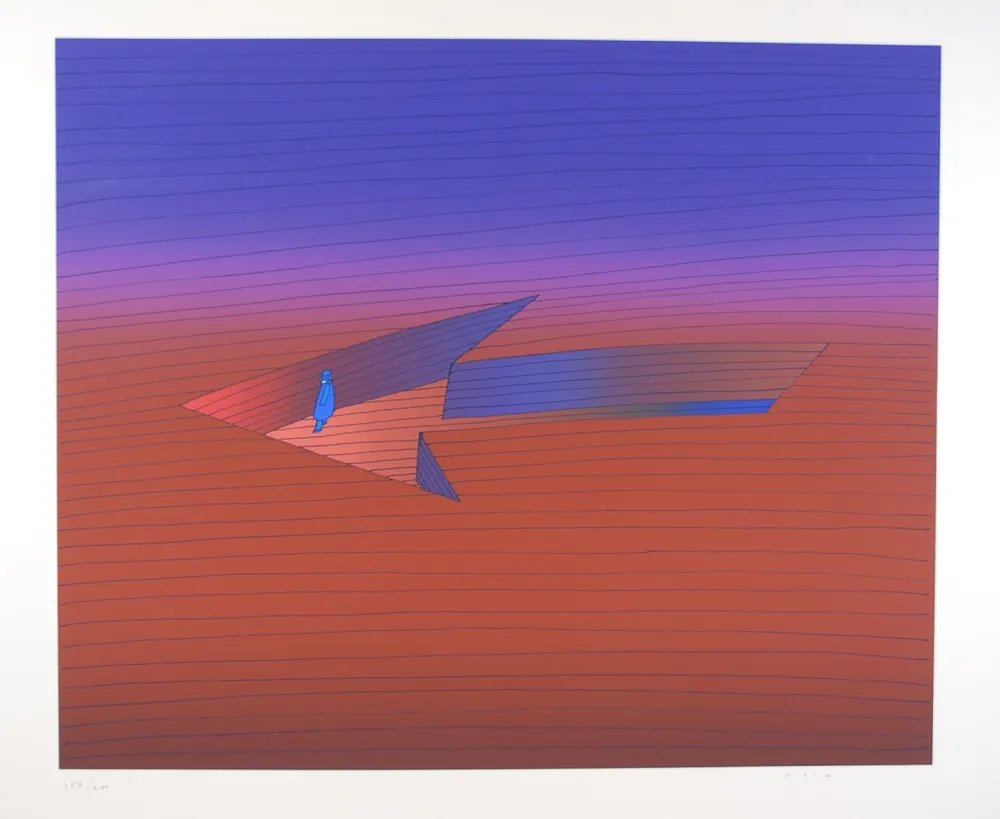 Screenprint Folon - Le Chemin