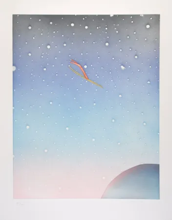 Etching And Aquatint Folon - Le Saut - The Jump