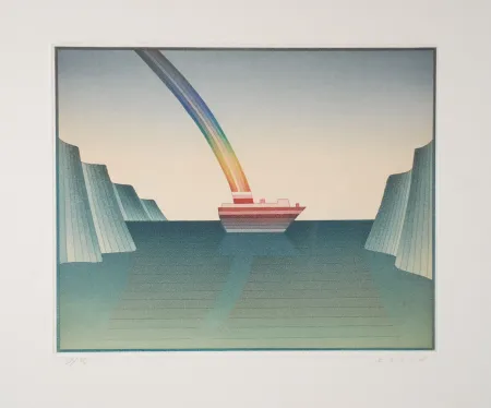 Etching And Aquatint Folon - Le Voyage