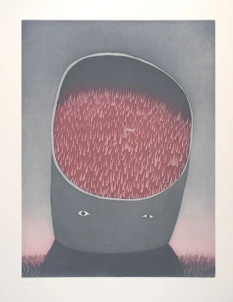 Etching And Aquatint Folon - Les Ruines Circulaires - The Circular Ruins