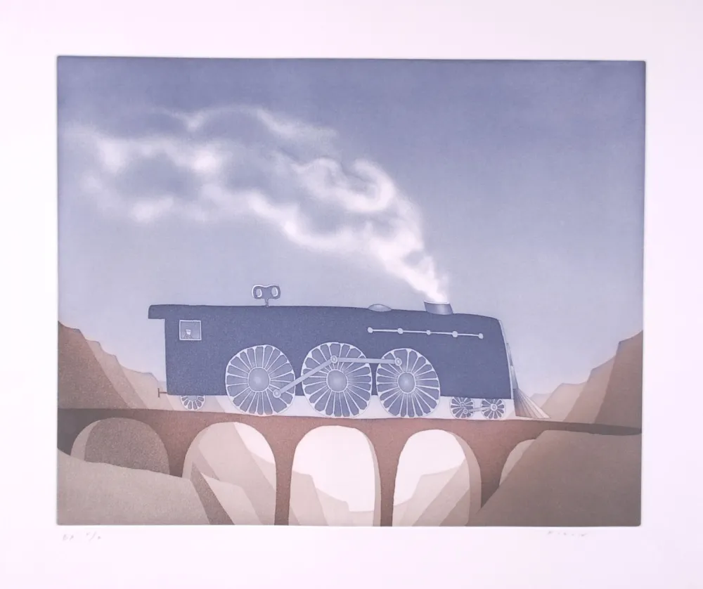Etching And Aquatint Folon - Locomotive (suite TOYS)