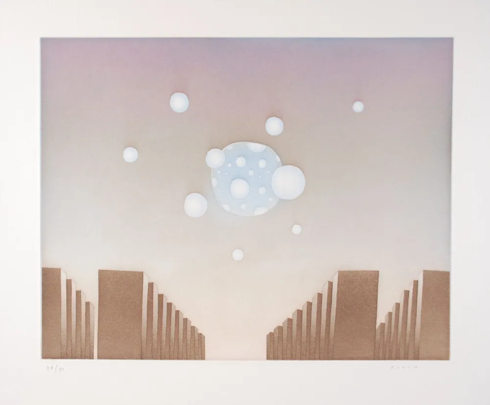 Etching And Aquatint Folon - Ouverture