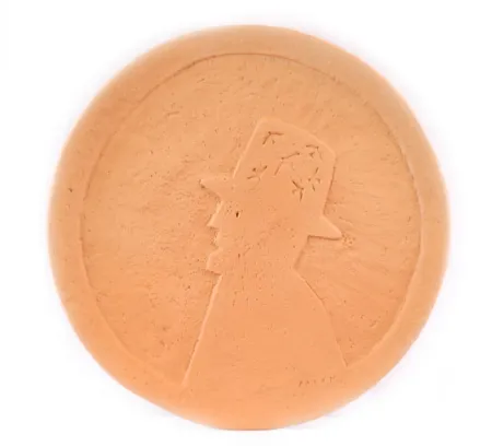 Ceramic Folon - Plate - Man with hat - Personnage au chapeau