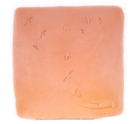 Ceramic Folon - Plate - take-off - L'envol