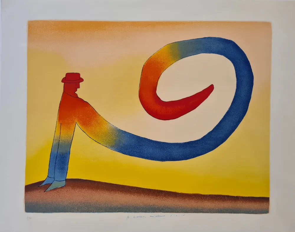 Lithograph Folon - Sans titre 