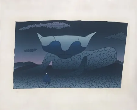 Screenprint Folon - Souvenir d'Alice 