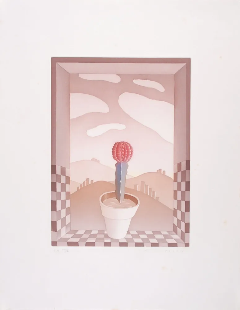 Etching And Aquatint Folon - Une Fleur