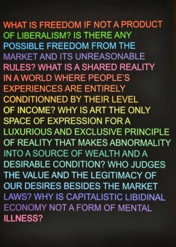 Screenprint Fontaine - Untitled: (What is freedom?)