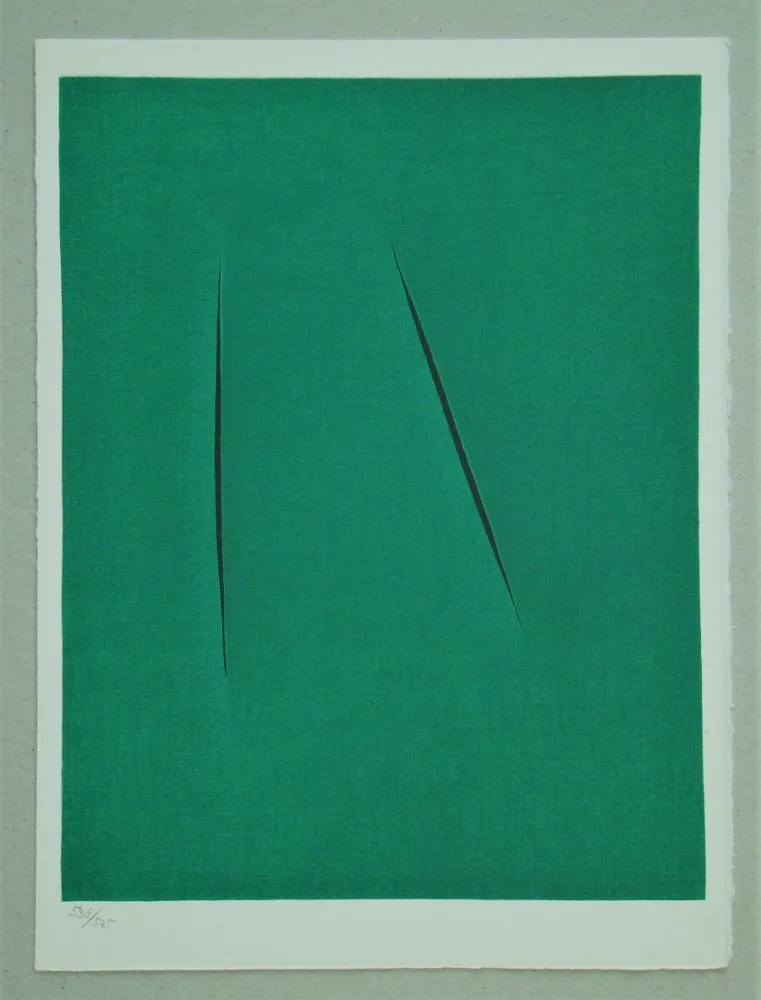 Lithograph Fontana - Concetto Spaziale
