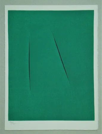 Lithograph Fontana - Concetto Spaziale