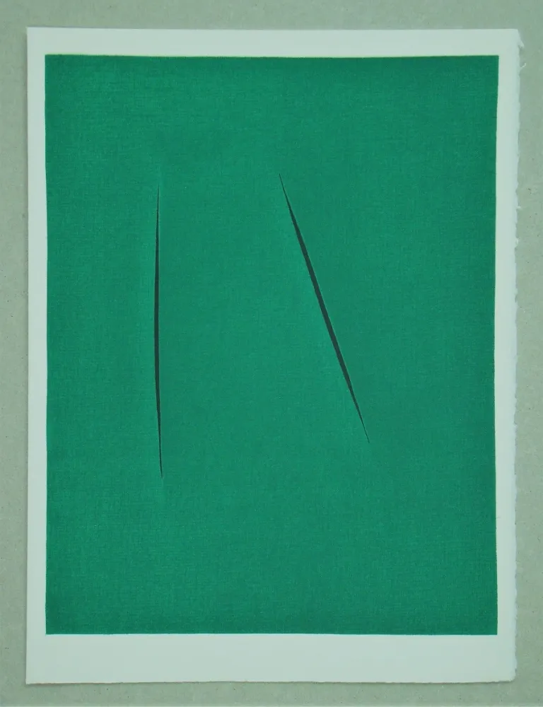 Lithograph Fontana - Concetto Spaziale