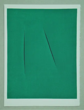 Lithograph Fontana - Concetto Spaziale