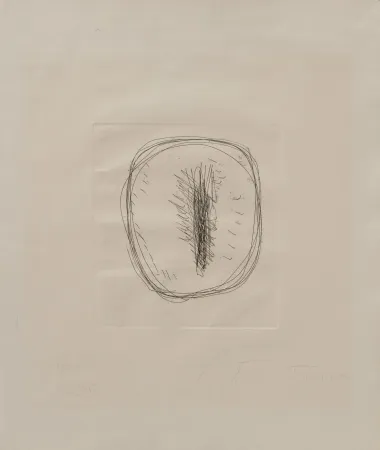 No Technical Fontana - Concetto Spaziale – etching with hand-cut by Fontana himself 6/30
