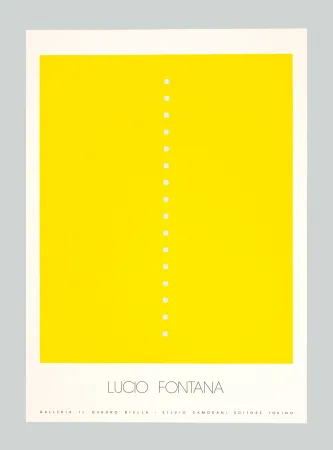 Screenprint Fontana - Concetto spaziale (giallo)