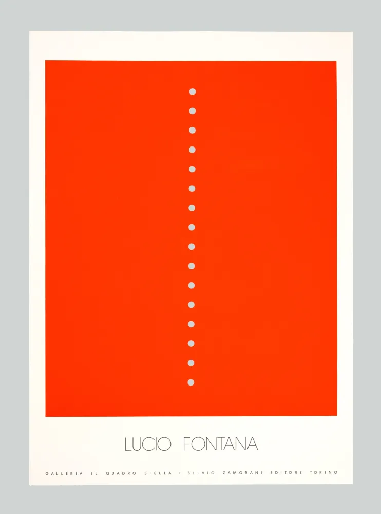 Screenprint Fontana - Concetto spaziale (rosso)