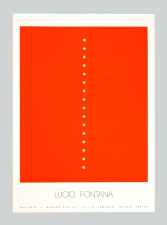 Screenprint Fontana - Concetto spaziale (rosso)