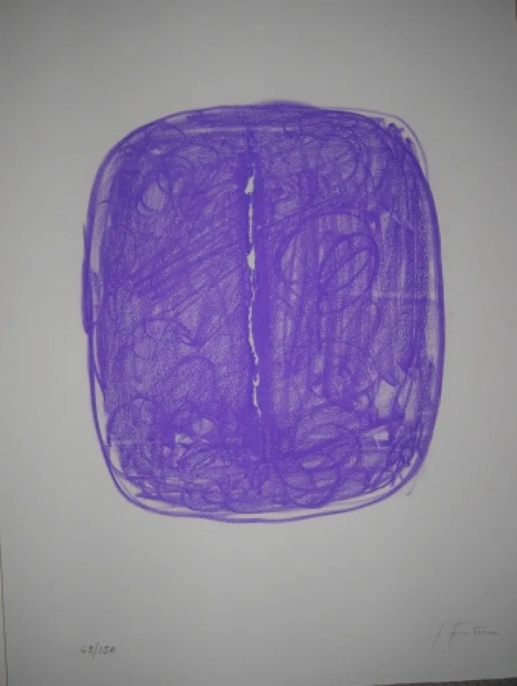 Lithograph Fontana - Corrente