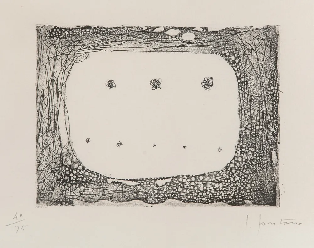 Etching And Aquatint Fontana - L’épée dans l’eau