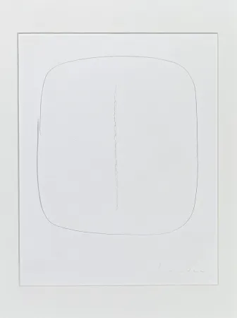 Lithograph Fontana - Lucio Fontana (1899–1968) – Concetto Spaziale – Lithograph with hand-cut central slash incision -1961