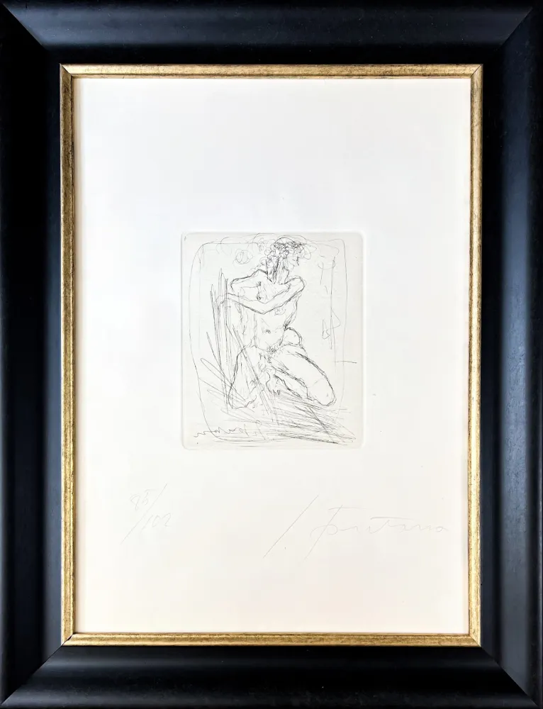 Etching Fontana - Lucio Fontana (1899-1968) - Nudo – Etching on paper – 1964