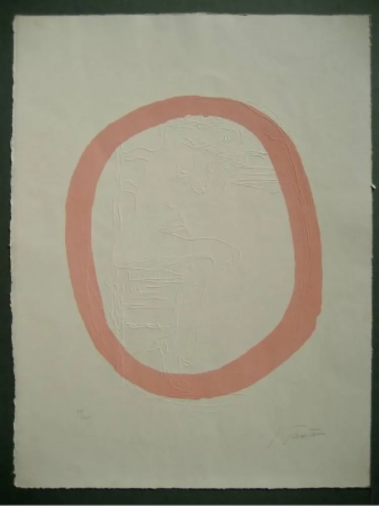 Etching Fontana - Nudo Rosa 