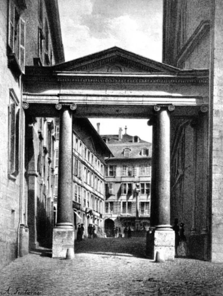 Lithograph Fontanesi - Porte de la Treille