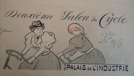 Lithograph Forain - Deuxième Salon du Cycle
