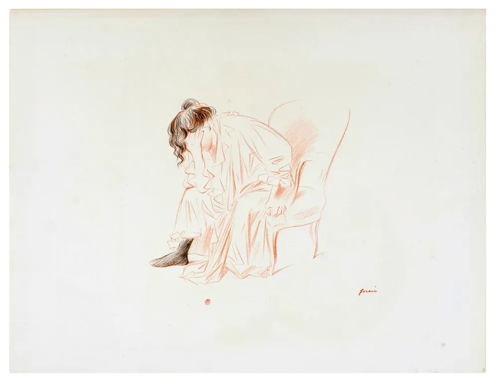 Lithograph Forain - Etude